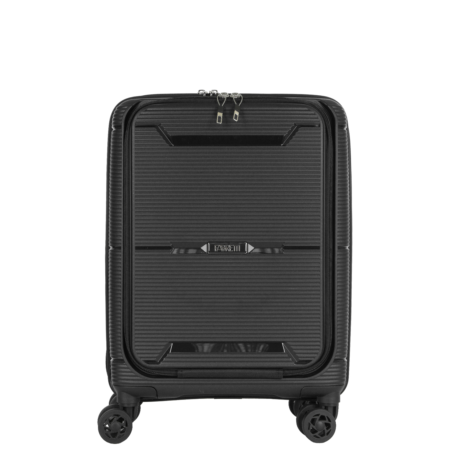Чёрный компактный чемодан из полипропилена