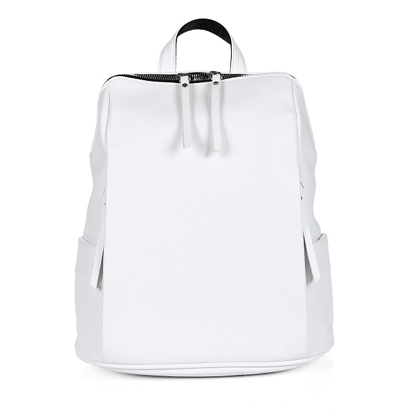 Белый городской рюкзак из экокожи