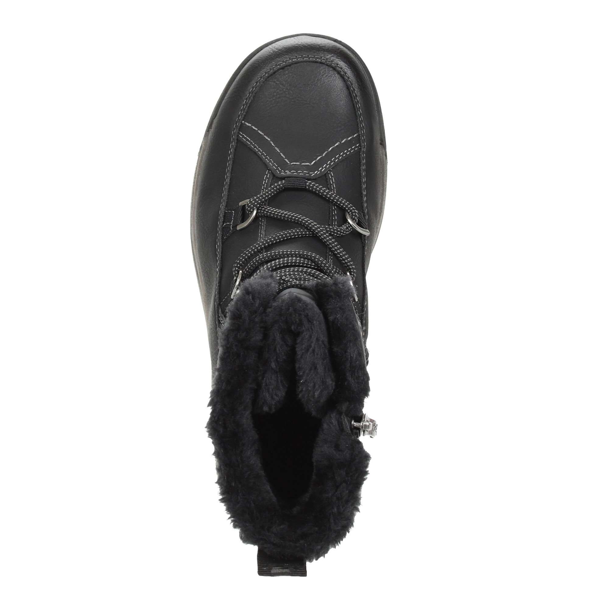 фото Черные утепленные ботинки из экокожи и текстиля relife