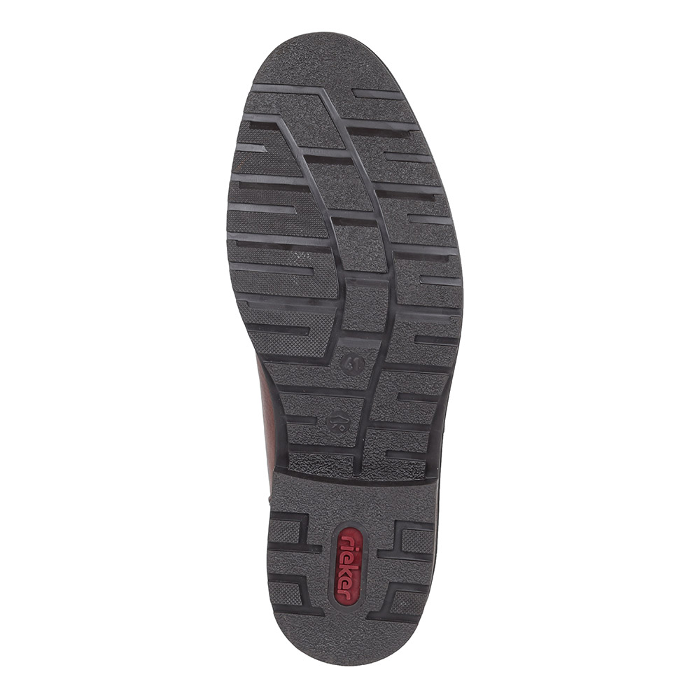 фото Коричневые ботинки из экокожи на шнуровке rieker