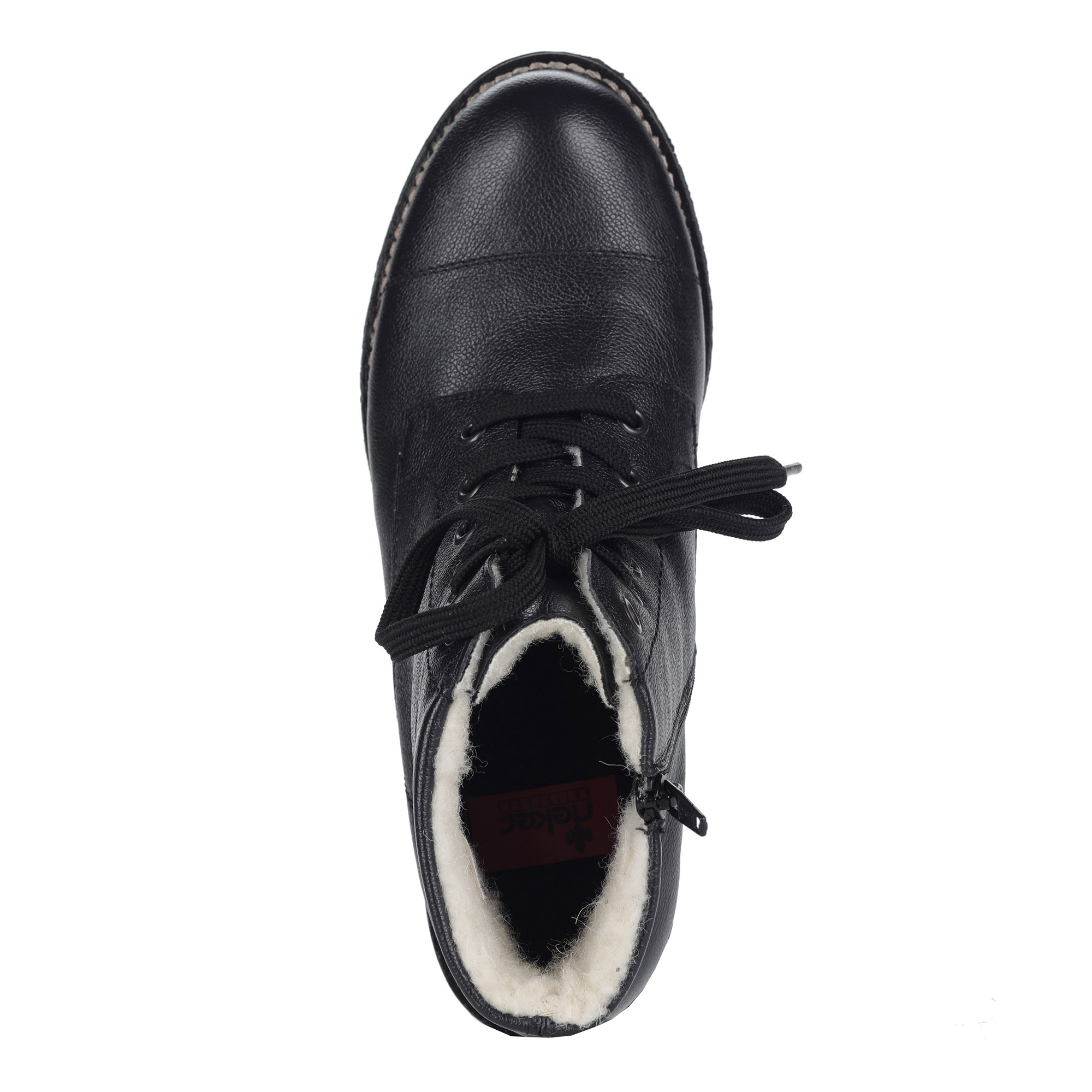 фото Темно-синие кожаные ботинки rieker