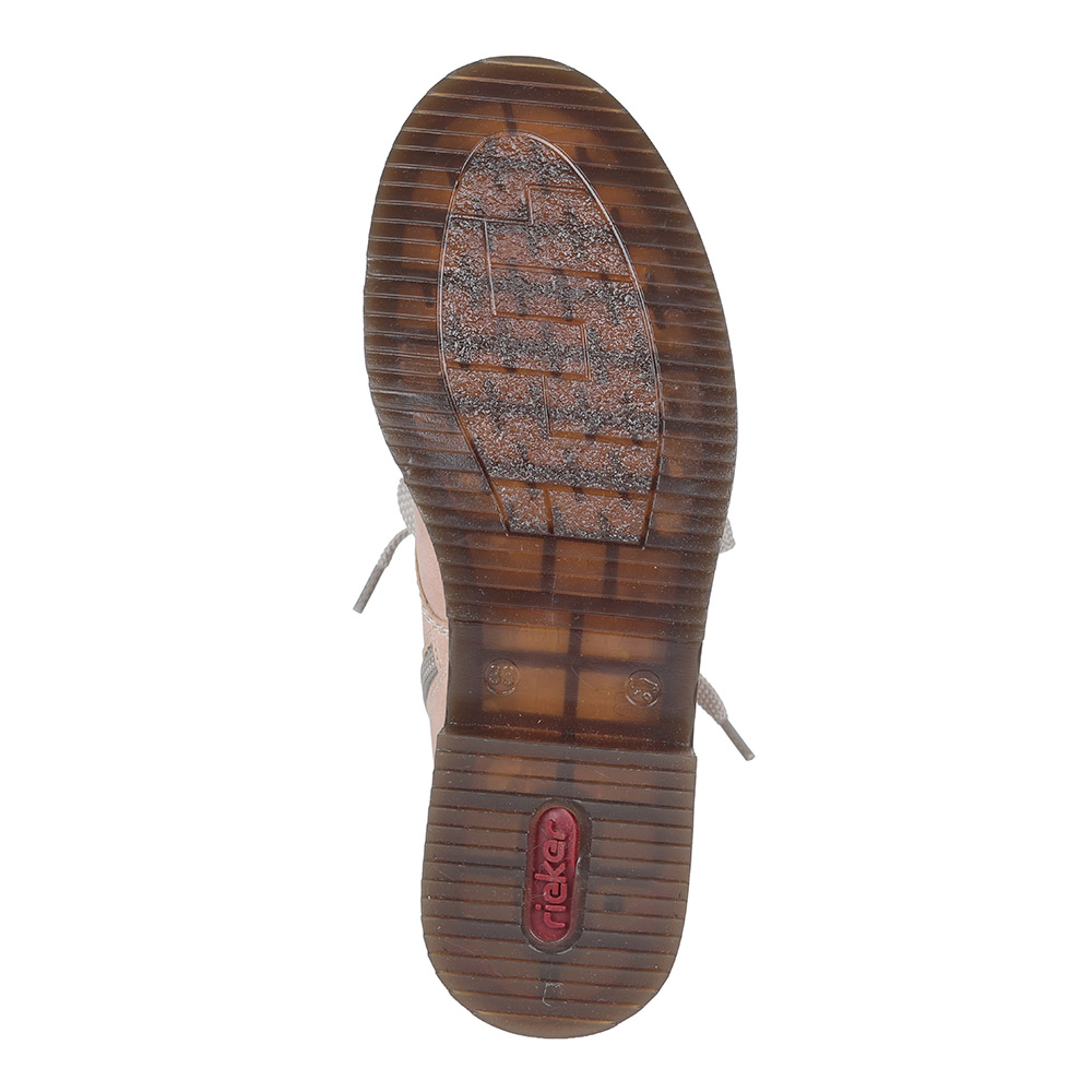 фото Ботинки из эко кожи в розовом цвете rieker