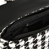 Бело-черная сумка мессенджер из экокожи