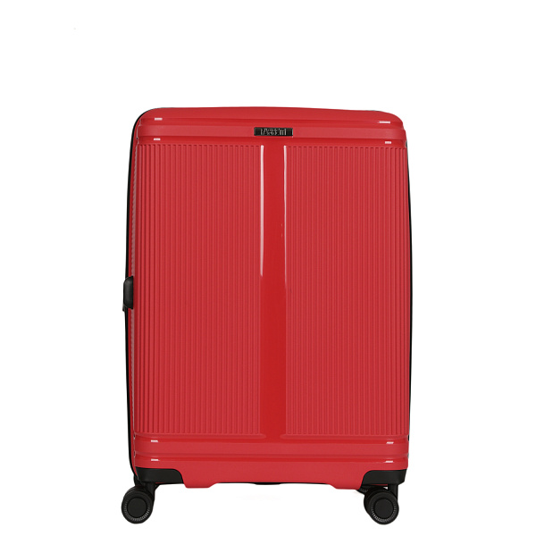Красный универсальный чемодан из полипропилена