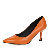 Оранжевые туфли лодочки из гладкой кожи