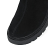 Черные утепленные ботинки из ворсовой кожи