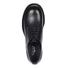 Черные закрытые туфли из кожи на квадратном каблуке