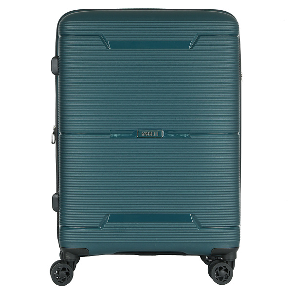 Зелёный универсальный чемодан из полипропилена