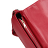 бордовая сумка сэдл из кожи с карманом на молнии