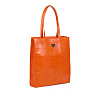 Оранжевая сумка тоут из экокожи
