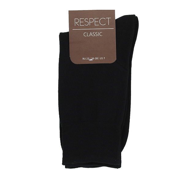 Носки Classic средней длины, чёрные, р. 25 (36-38)