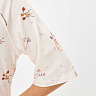 Пижама с шортами женская, кремовая