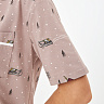 Пижама с шортами женская, бежевая