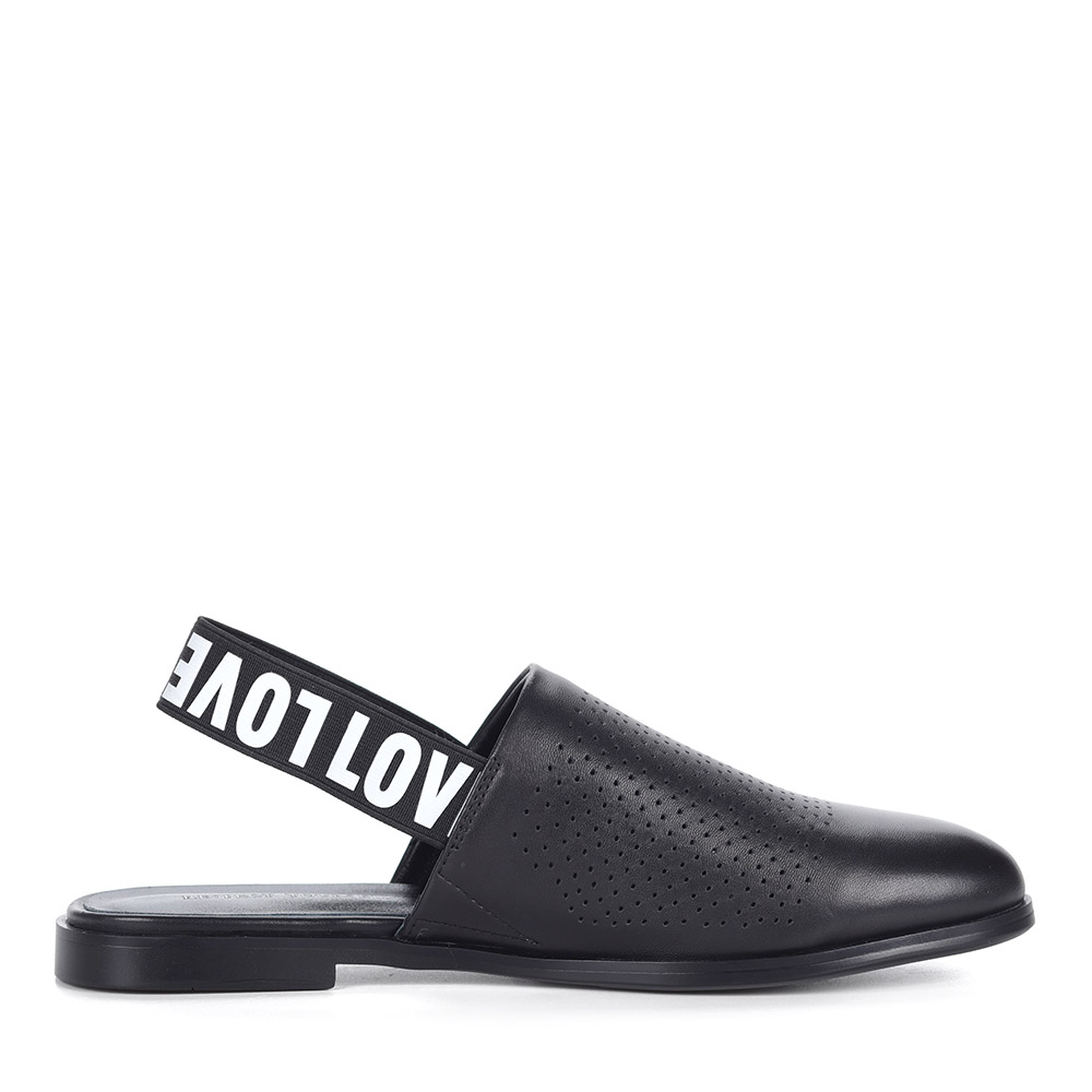 Черные открытые туфли из кожи от Respect-shoes