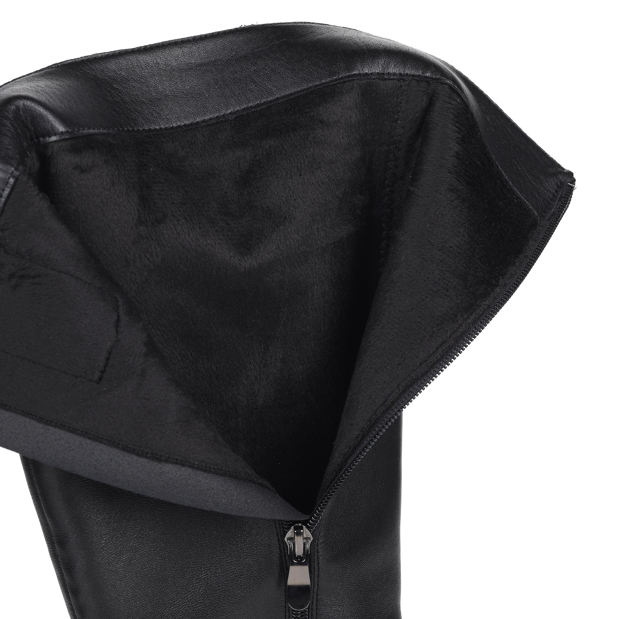 Черные кожаные сапоги с ремешком Respect, размер 40, цвет черный - фото 8
