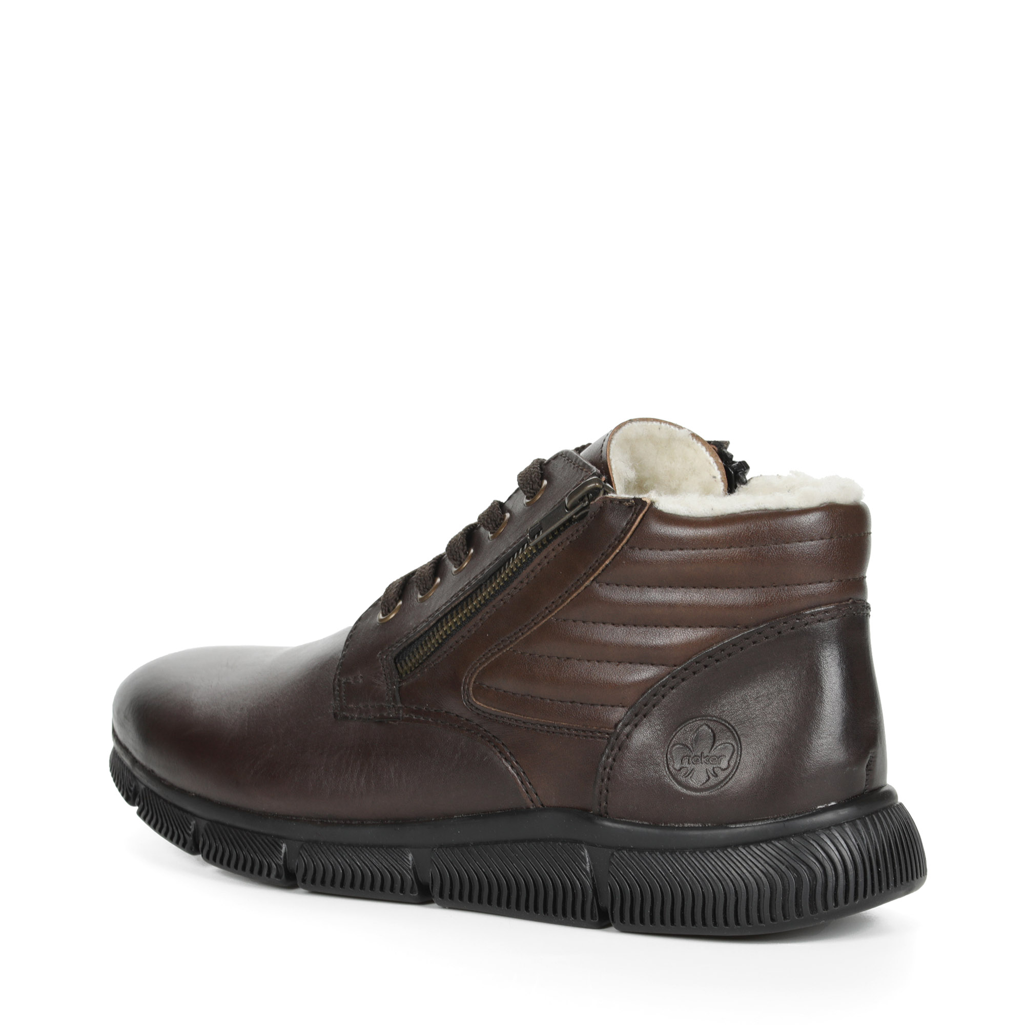 Коричневые ботинки из кожи на подкладке из натуральной шерсти Rieker, размер 43, цвет коричневый - фото 4