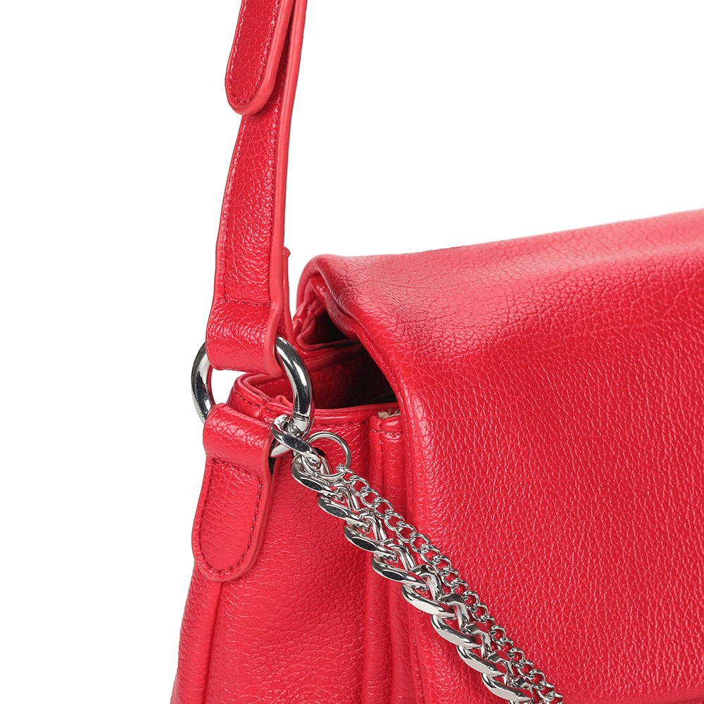 фото Красная сумка через плечо с цепочками portofiano