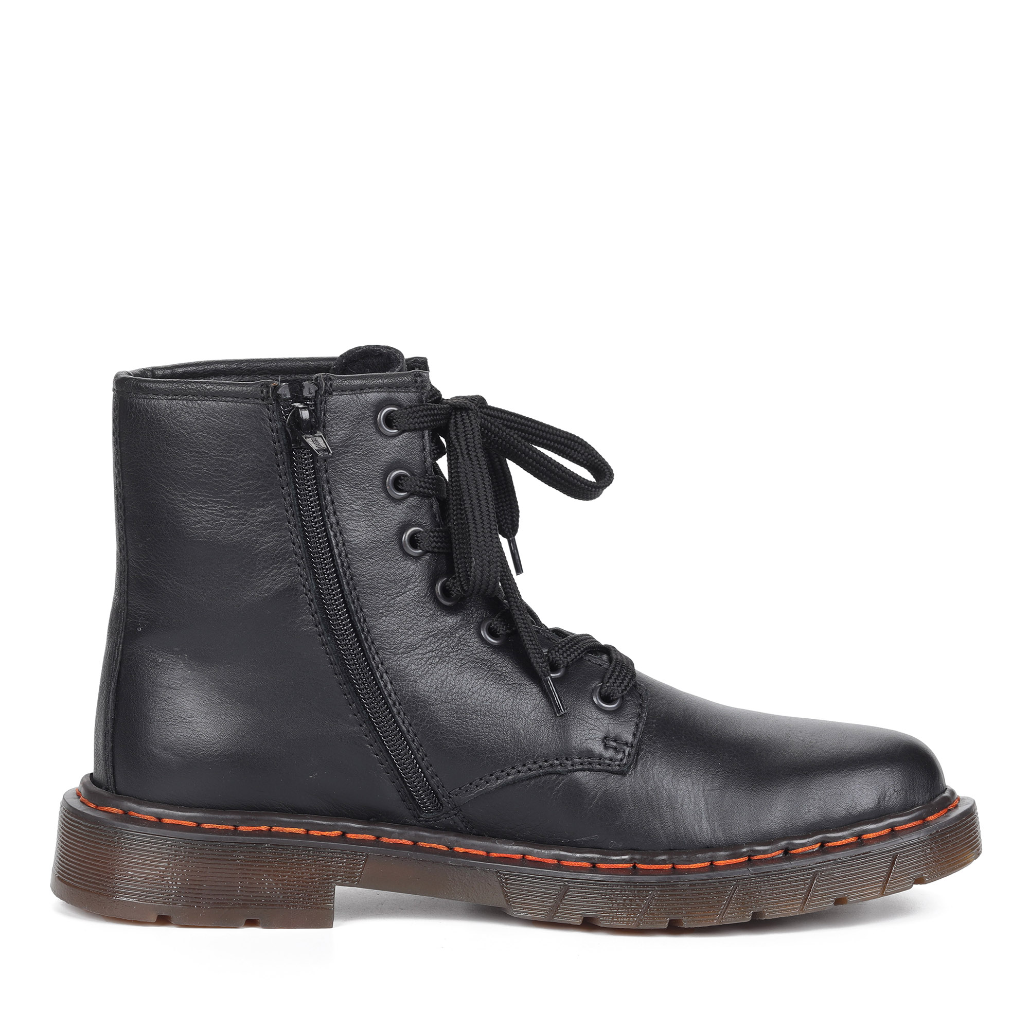 Черные ботинки из комбинированных материалов на шерсти Rieker, размер 45, цвет черный - фото 3