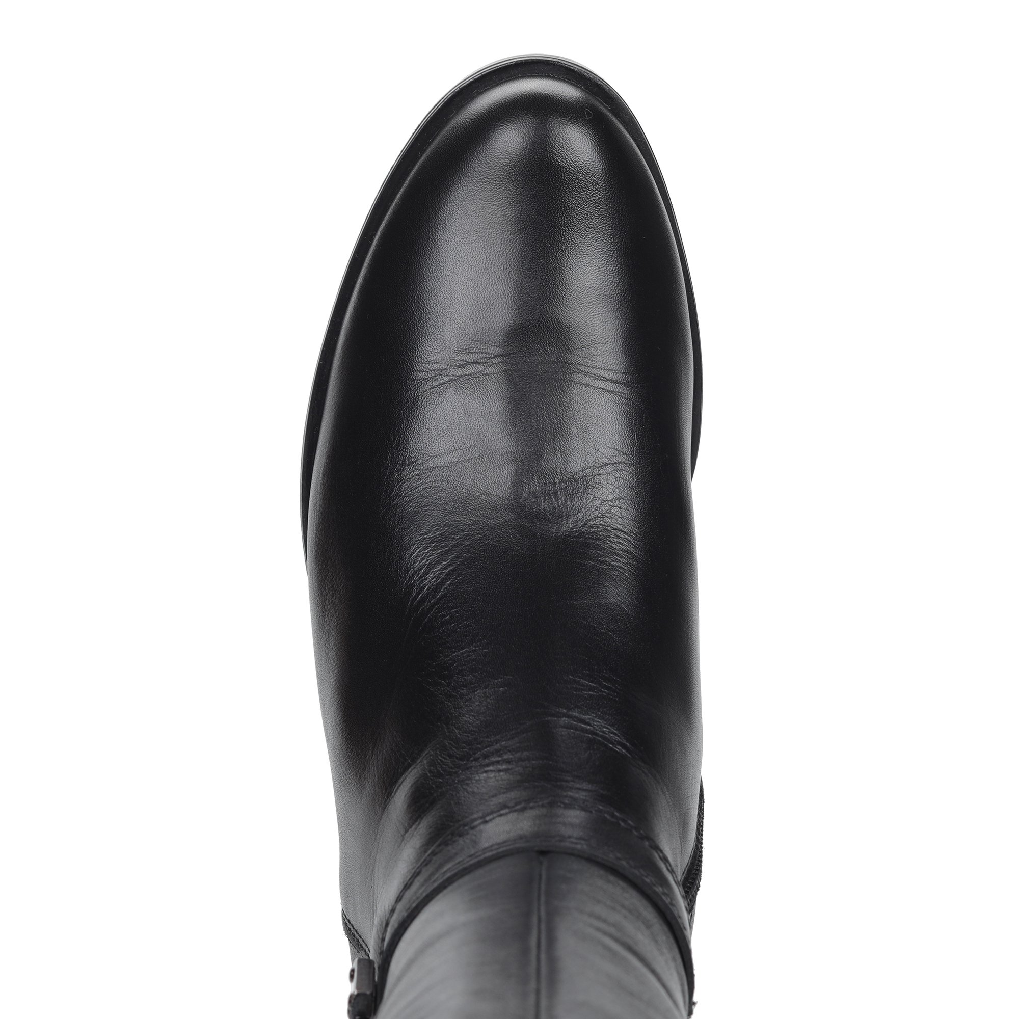 Сапоги на низком каблуке из кожи Respect, размер 38, цвет черный - фото 9