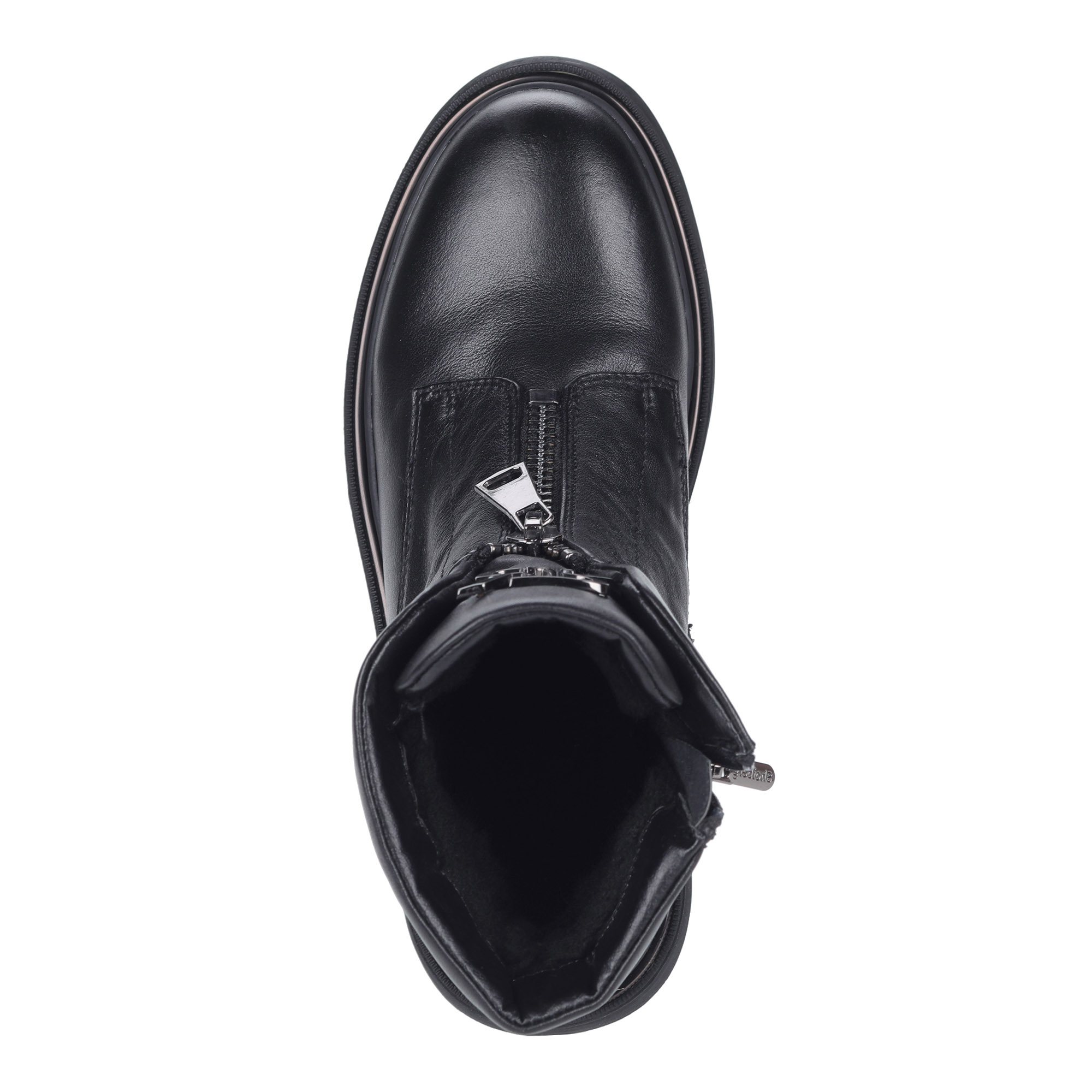 Черные ботинки из кожи на шерсти Respect, цвет черный - фото 4