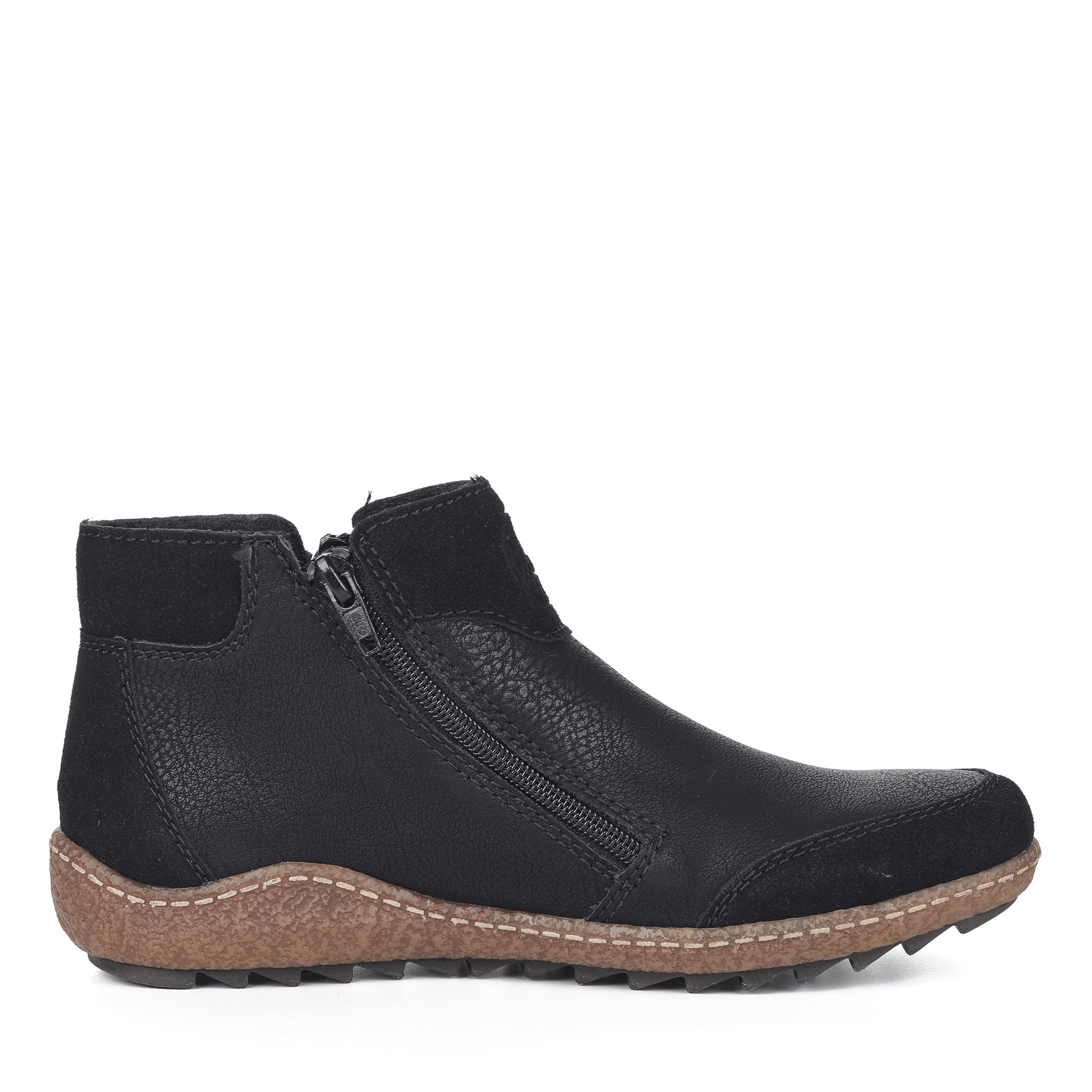 Черные ботинки на шерсти Rieker, размер 37, цвет черный - фото 3