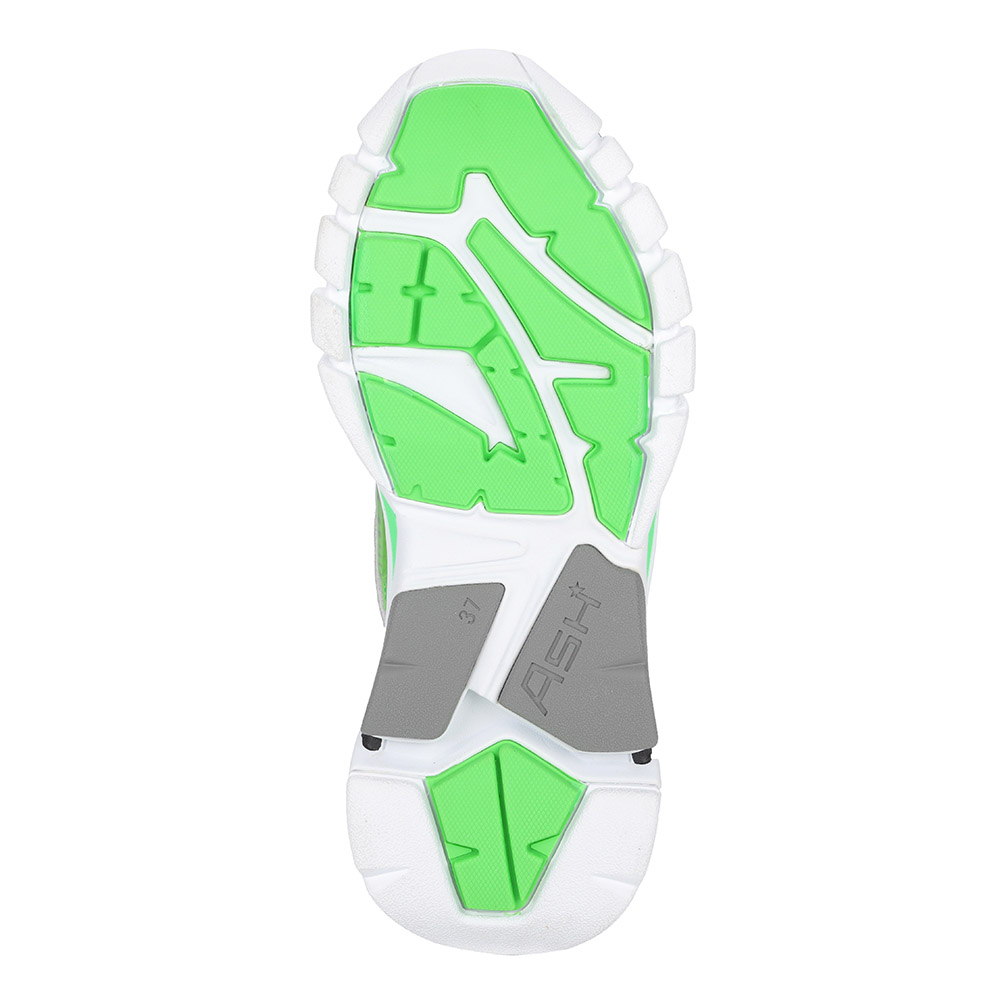 фото Серо-зеленые кроссовки из комбинированных материалов ash