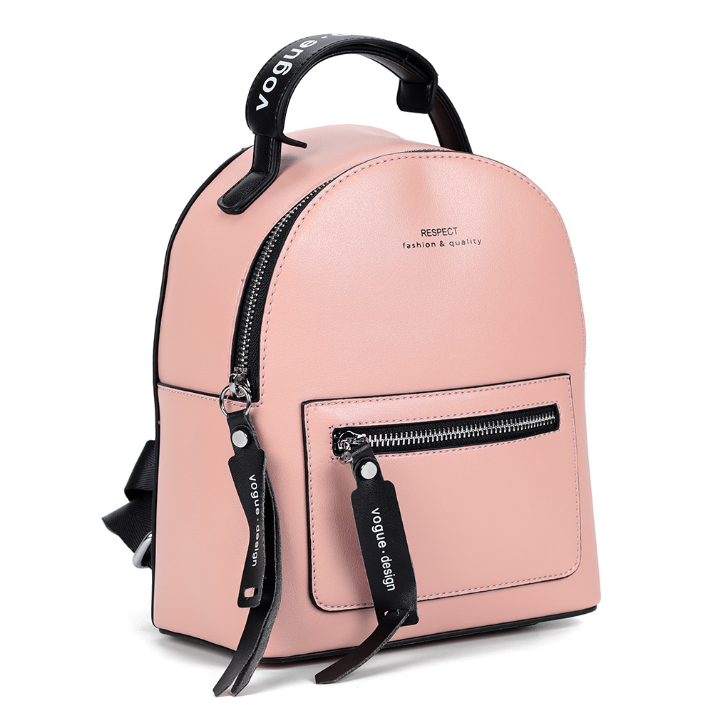 фото Розовый рюкзак с черными элементами отделки Respect