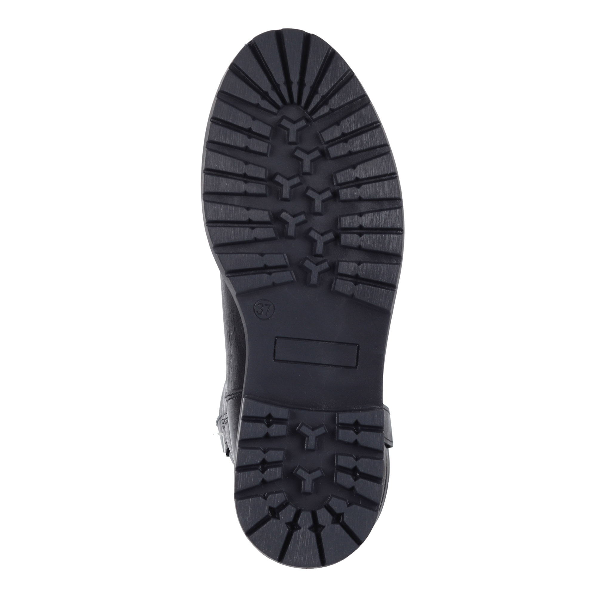 Черные полусапоги из кожи на рифленой подошве от Respect-shoes