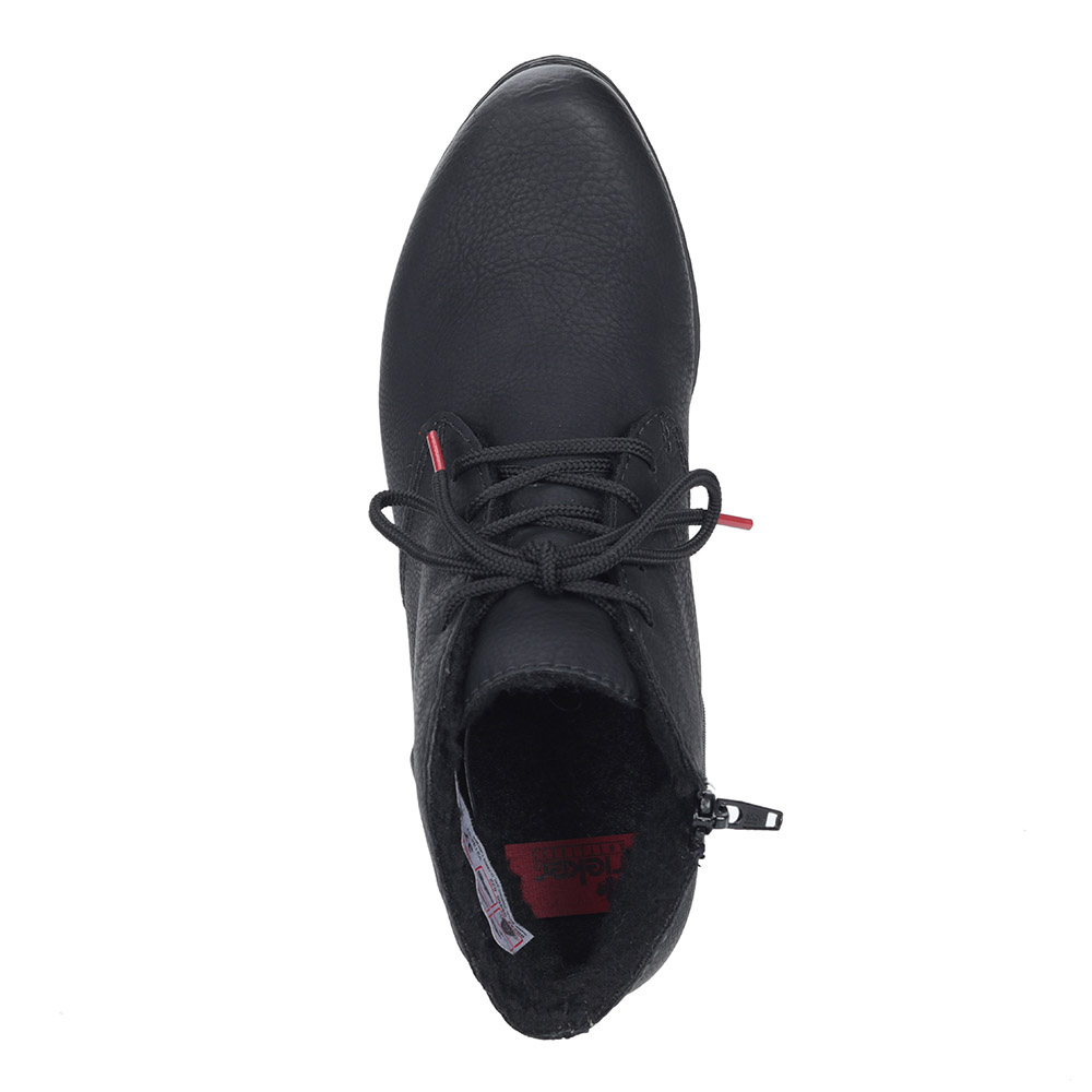 Черные ботинки из экокожи на каблуке Rieker, размер 40, цвет черный - фото 4