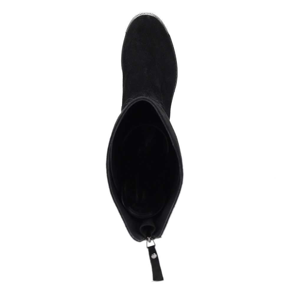 Черные ботфорты из велюра Respect, размер 37, цвет черный - фото 6