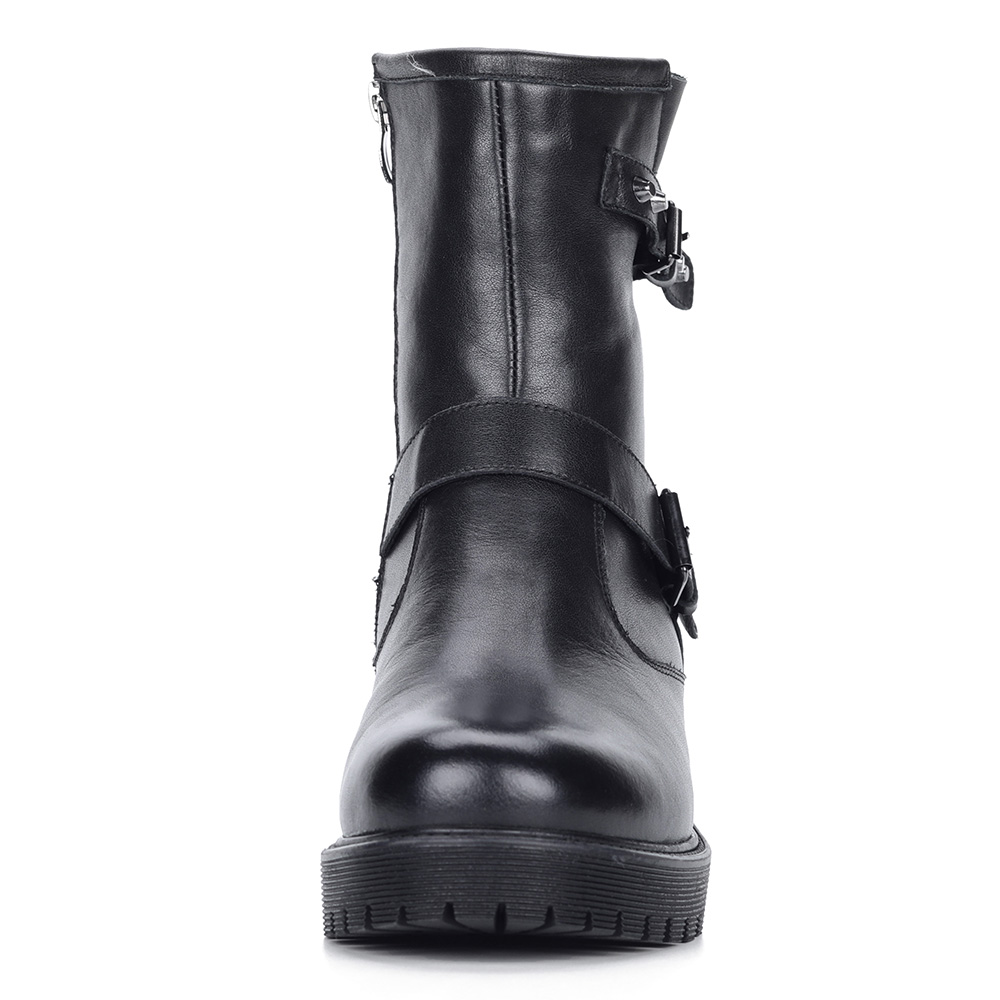 Высокие ботинки из кожи в черном цвете Respect, размер 39 - фото 4