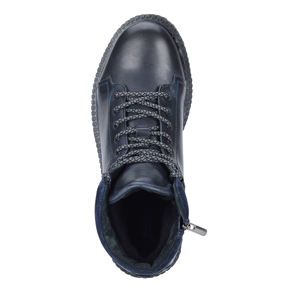 Синие ботинки на шерсти из нубука от Respect-shoes