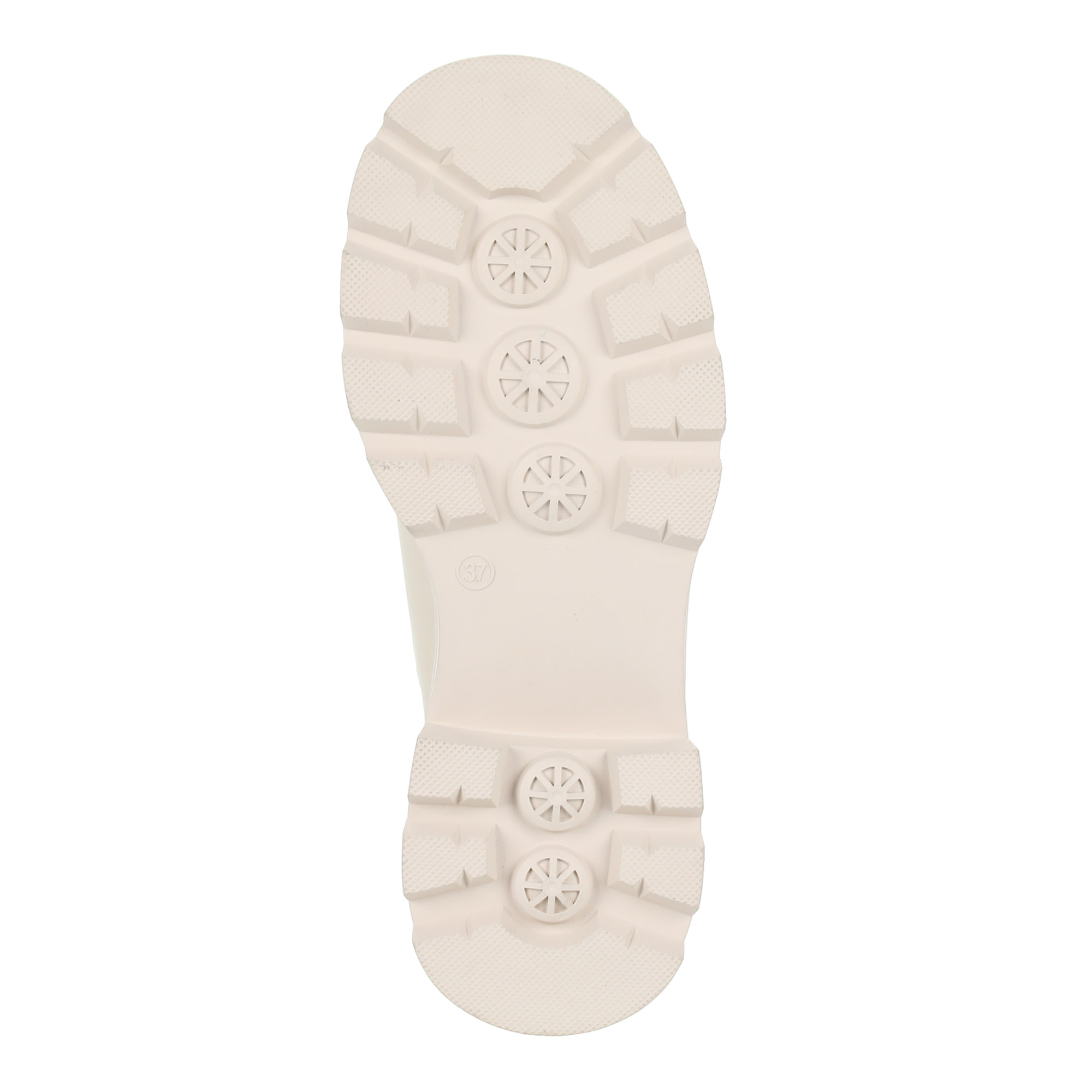 фото Молочные ботинки челси из кожи на подкладке из натуральной шерсти на тракторной подошве respect