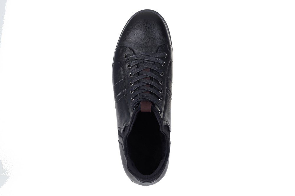 Кожаные кроссовки чёрного цвета Rieker, размер 45 - фото 5