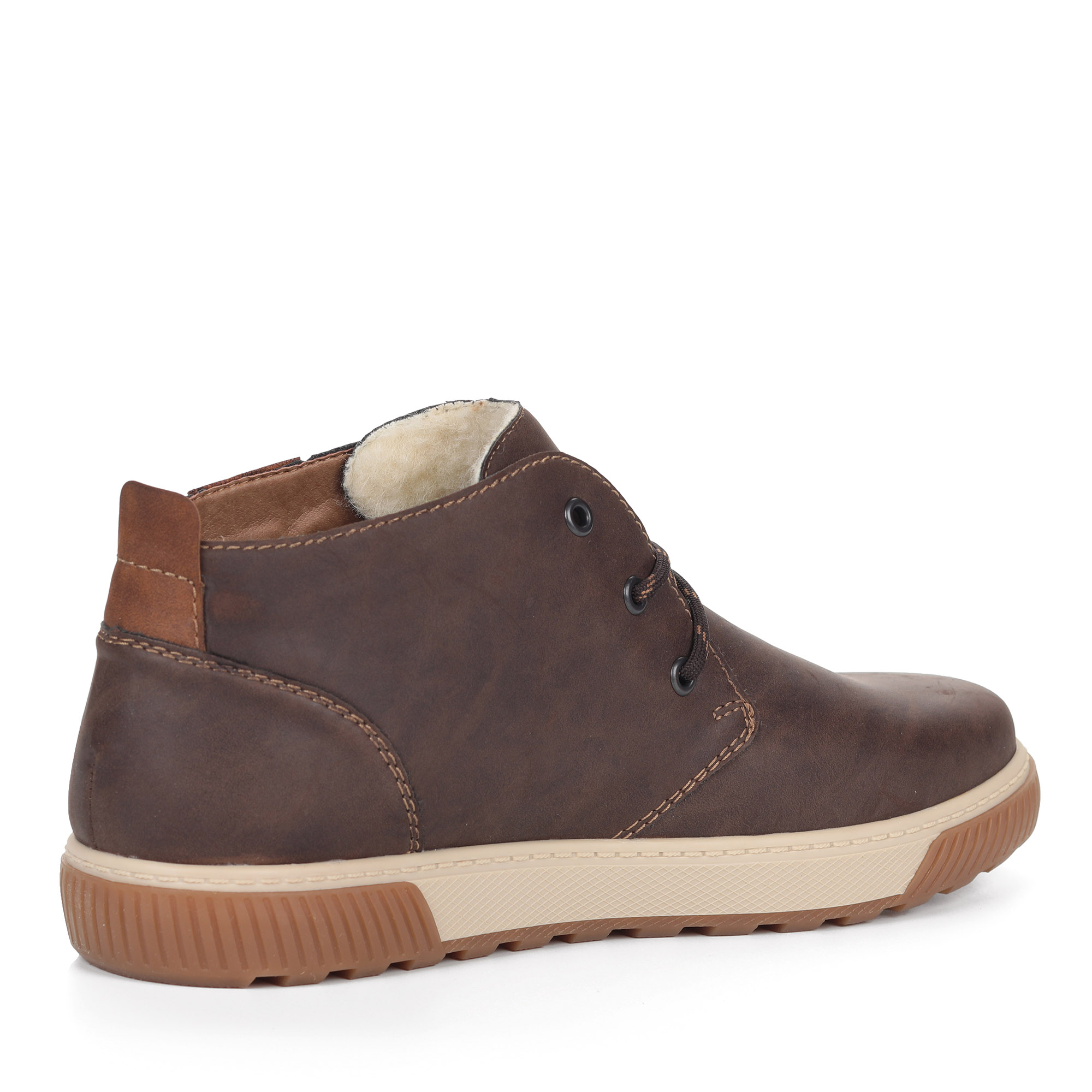Коричневые ботинки дезерты из экокожи Rieker, размер 45, цвет коричневый - фото 4