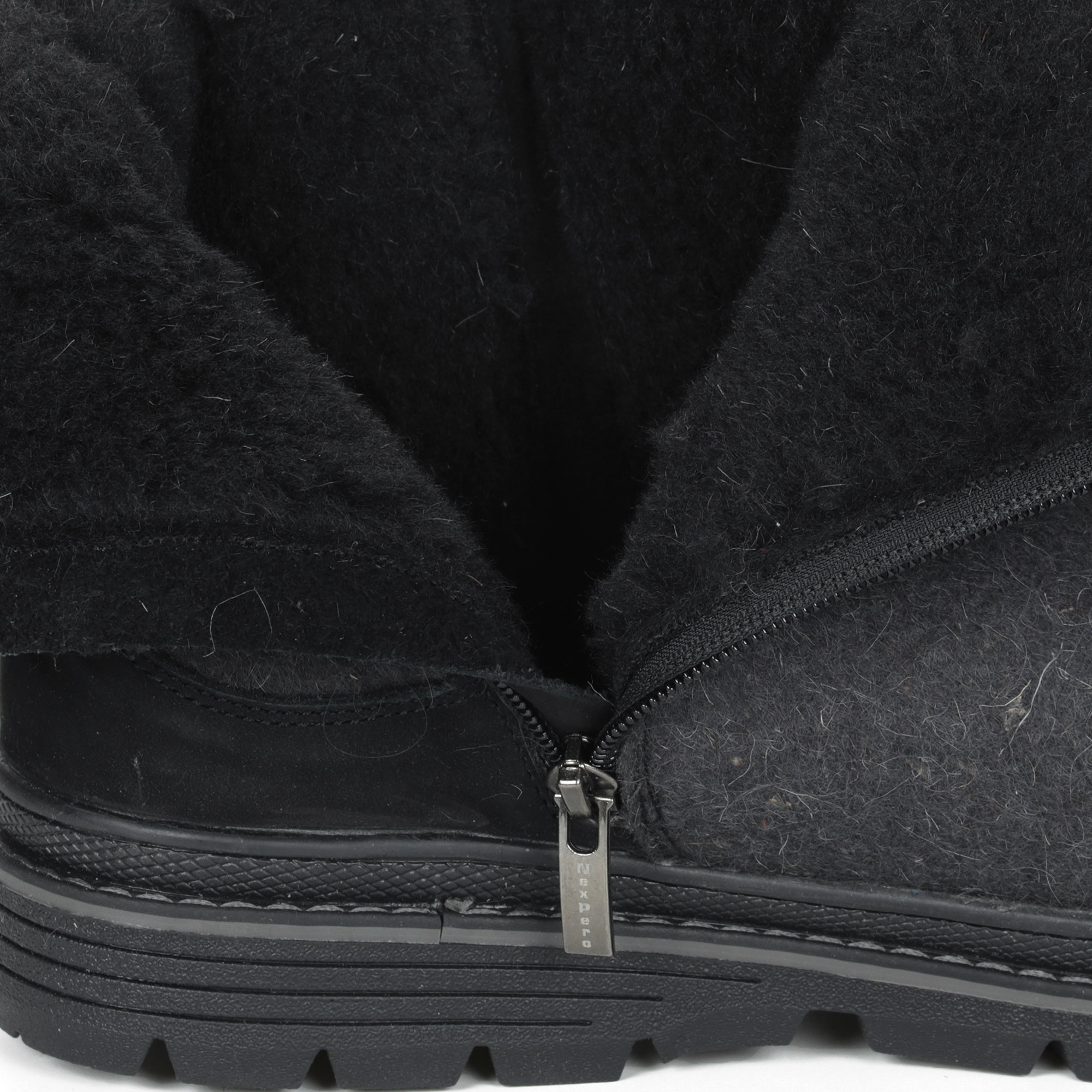 Темно серые ботинки на молнии из войлока на подклдке из натуральной шерсти на утолщенной подошве NexPero, размер 40, цвет серый - фото 5