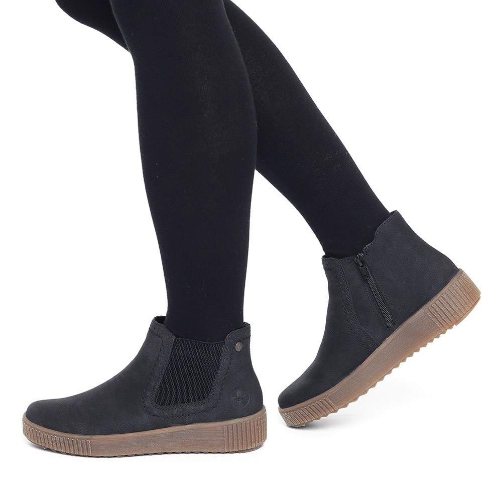 Черные ботинки без шнуровки Rieker, размер 38, цвет черный - фото 2