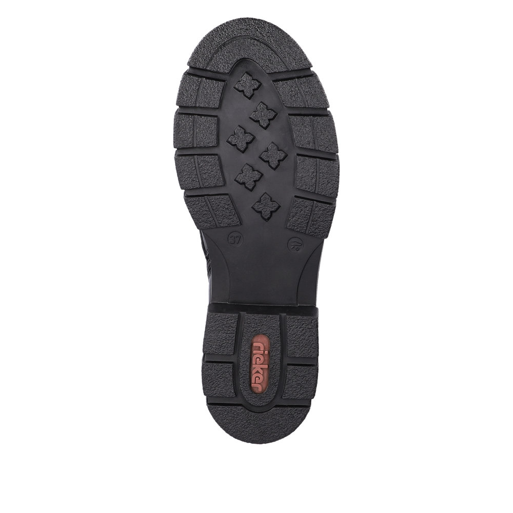 Черные утепленные ботинки из экокожи Rieker, цвет черный - фото 8
