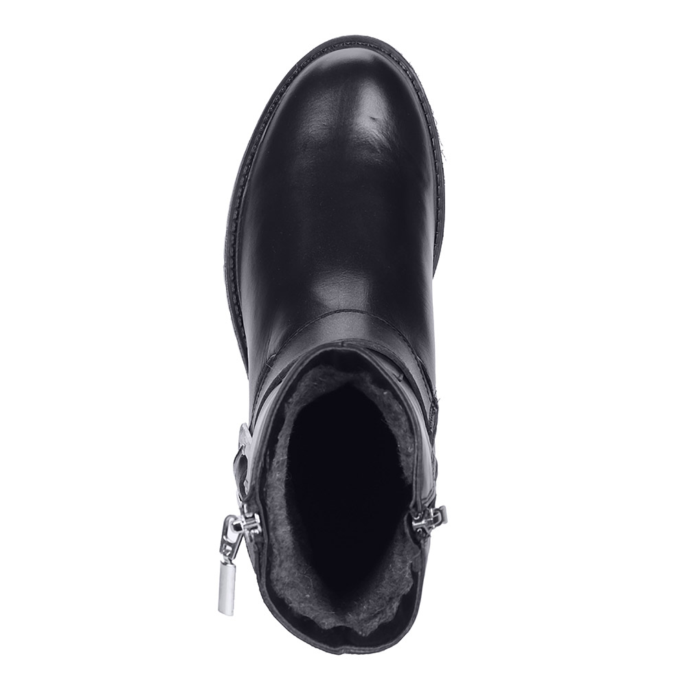Черные кожаные полусапоги с ремешком Respect, размер 40, цвет черный - фото 4