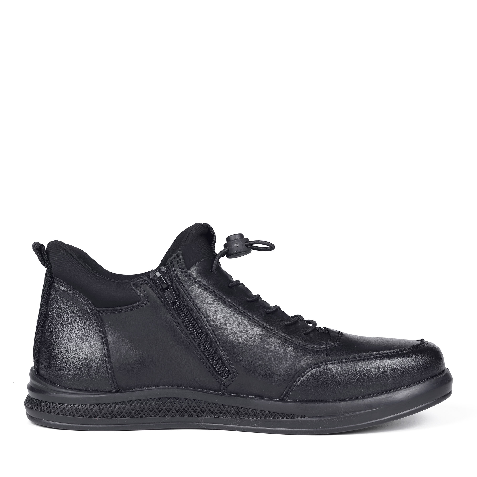 Черные кроссовки из комбинированных материалов Rieker, размер 45, цвет черный - фото 3