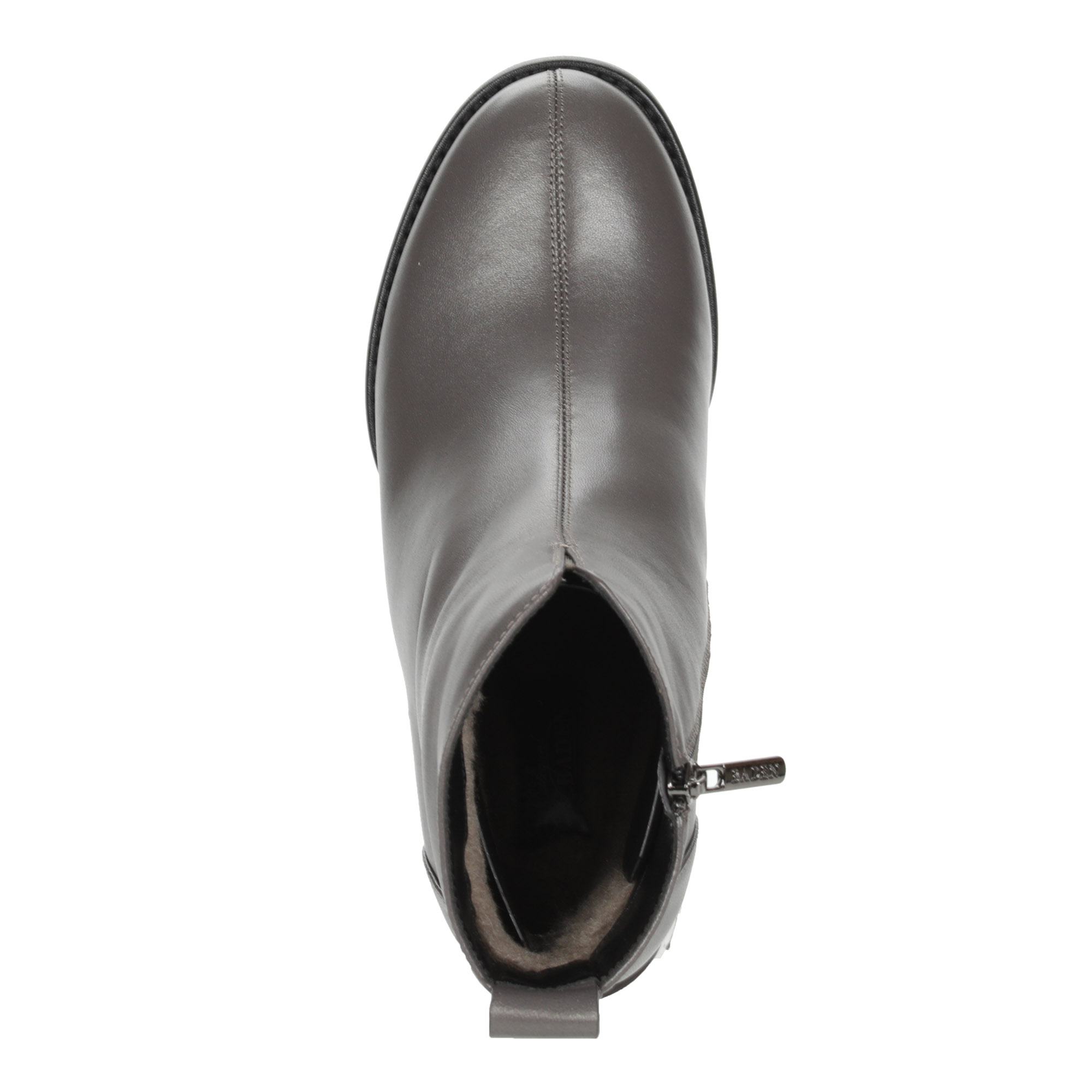 Серые ботильоны из кожи на подкладке из натуральной шерсти на устойчивом каблуке Baden, размер 38, цвет серый - фото 7