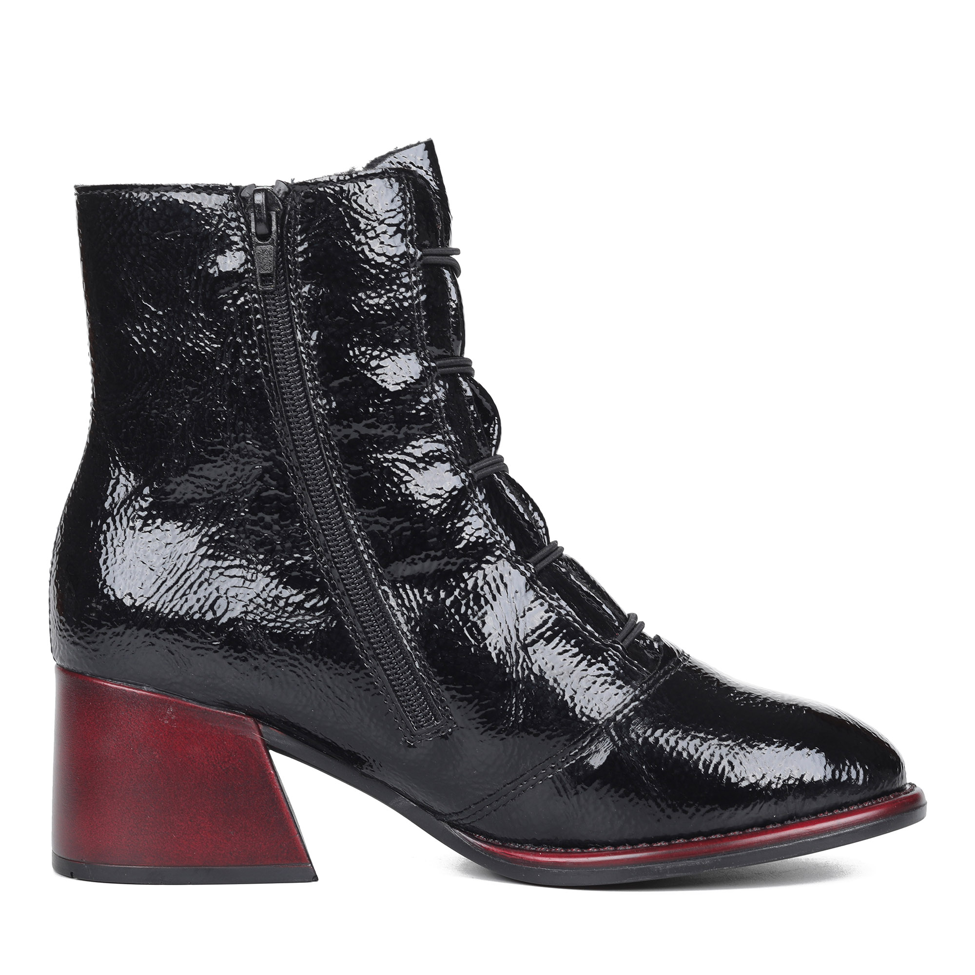 Черные ботинки с декором на устойчивом каблуке Rieker, размер 40, цвет черный - фото 3