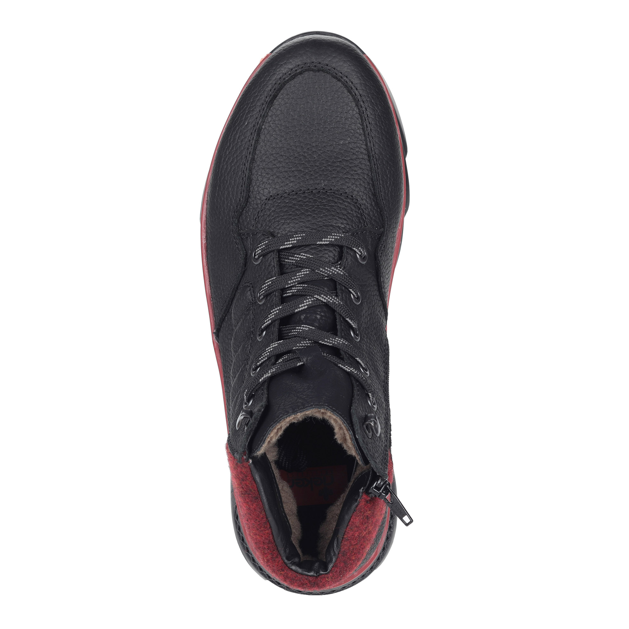 Черные ботинки из комбинированных материалов Rieker, размер 43, цвет черный - фото 4