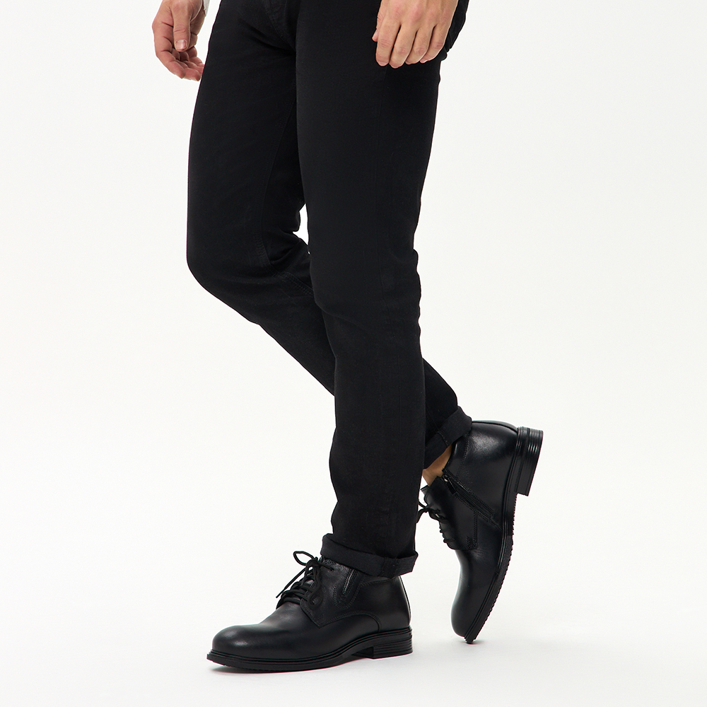 Черные классические ботинки из кожи на подкладке из натуральной шерсти Respect, размер 40, цвет черный - фото 10