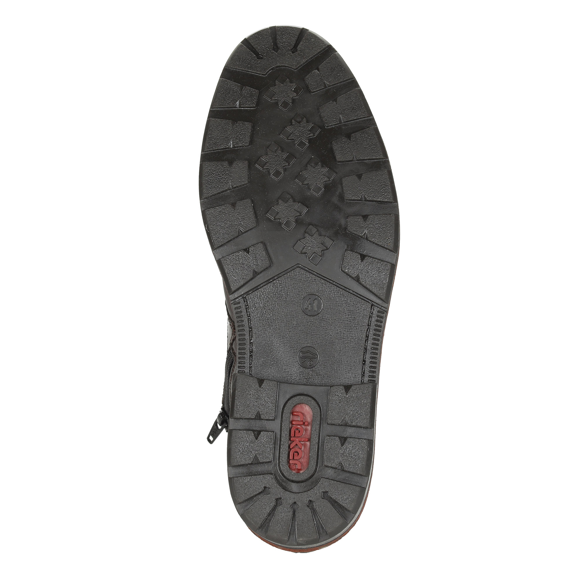 фото Коричневые ботинки из натуральной кожи на шерстяном подкладе rieker