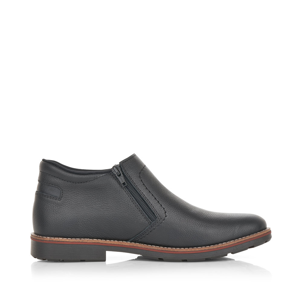 Черные кожаные ботинки на шерсти Rieker, размер 45, цвет черный - фото 3