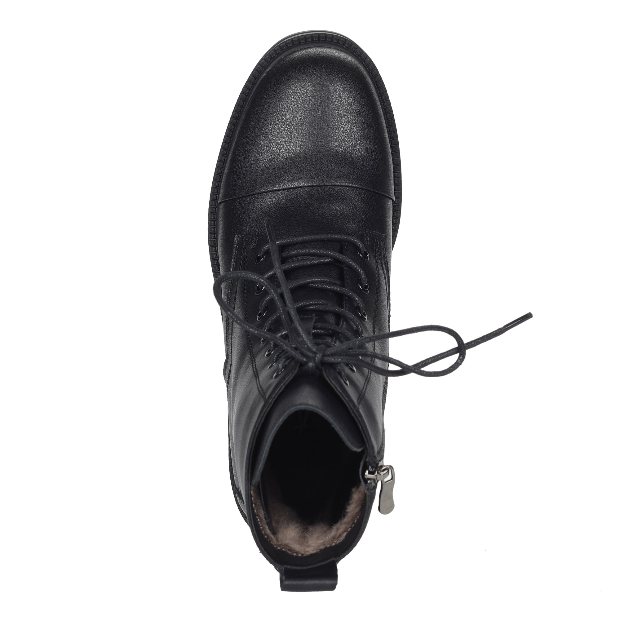 Черные ботинки из кожи на подкладке из натуральной шерсти Respect, размер 40, цвет черный - фото 7