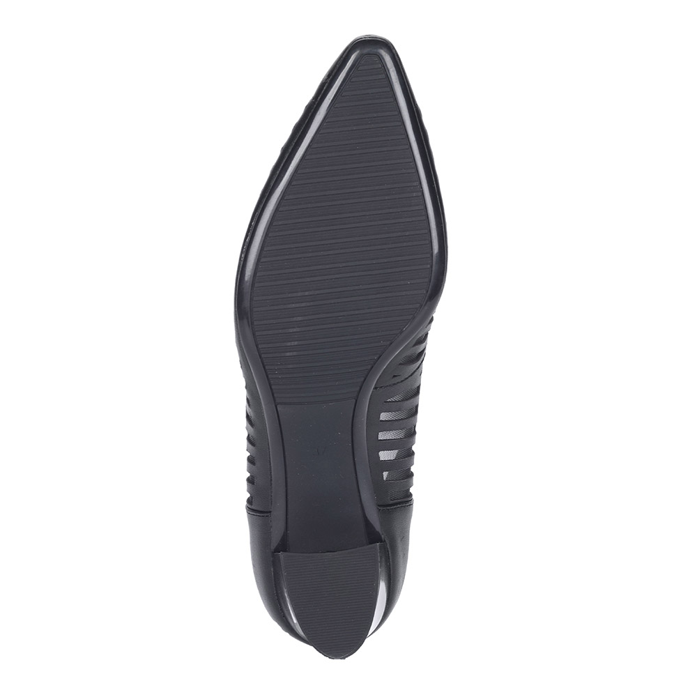 Черные туфли-лодочки на устойчивом каблуке от Respect-shoes