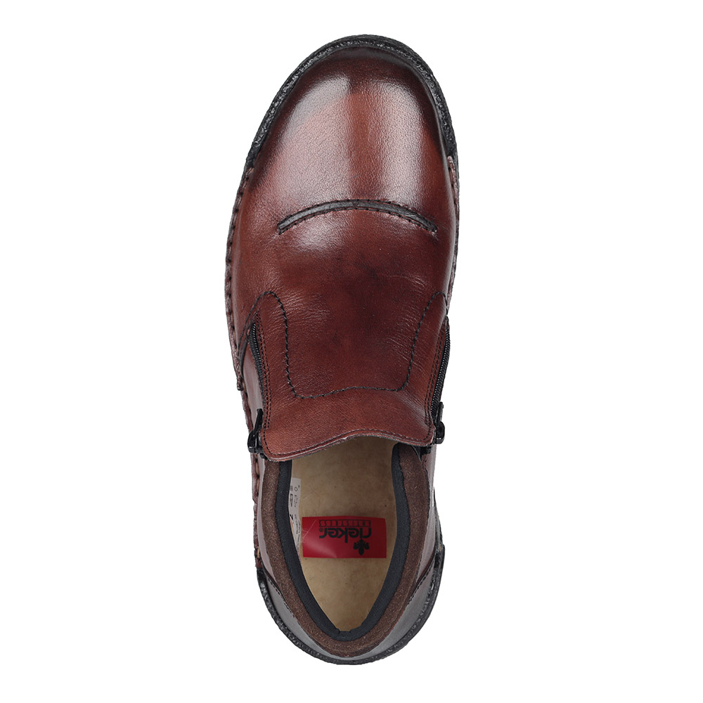 Коричневые ботинки из кожи без шнуровки Rieker, размер 42, цвет коричневый - фото 4