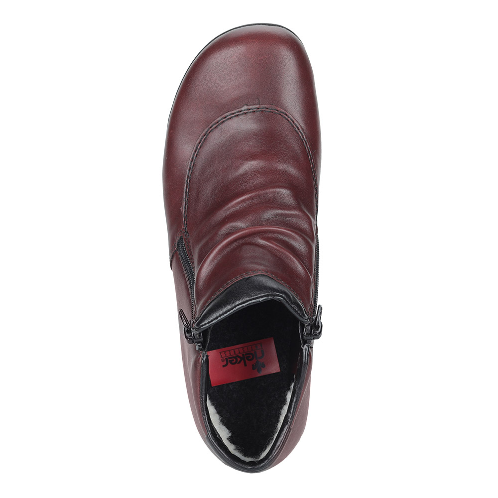 Бордовые утепленные ботинки Rieker, размер 37, цвет бордовый - фото 4